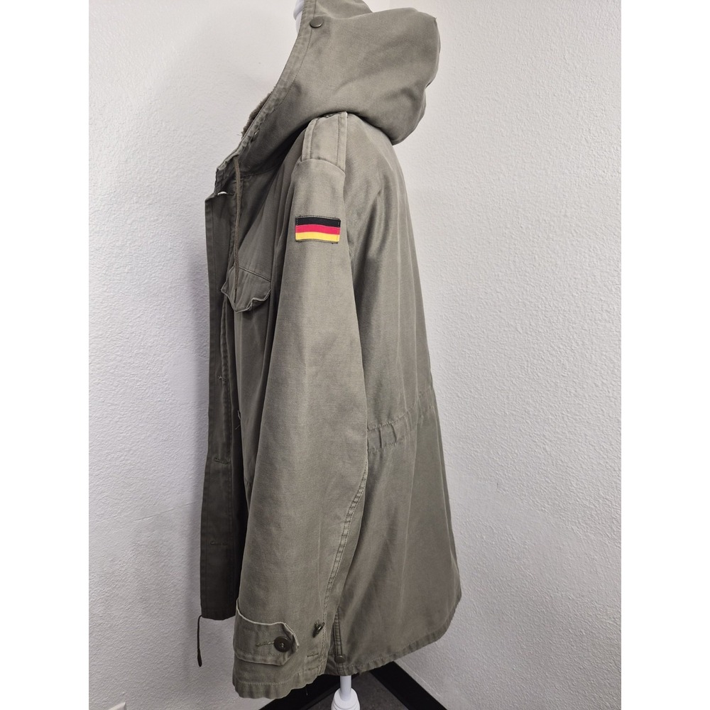 Jeans Express Jacket Mens Large Vintage Military Field Coat Canvas Parka